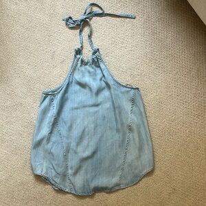 Saks Fifth Avenue Denim Razor Back Tank - XS